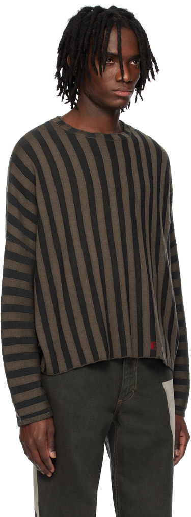 Sveter Eckhaus Latta Eckhaus Latta Striped Knit Sweater Hnedá | 8026-EL-PS25-B - BOG, 1