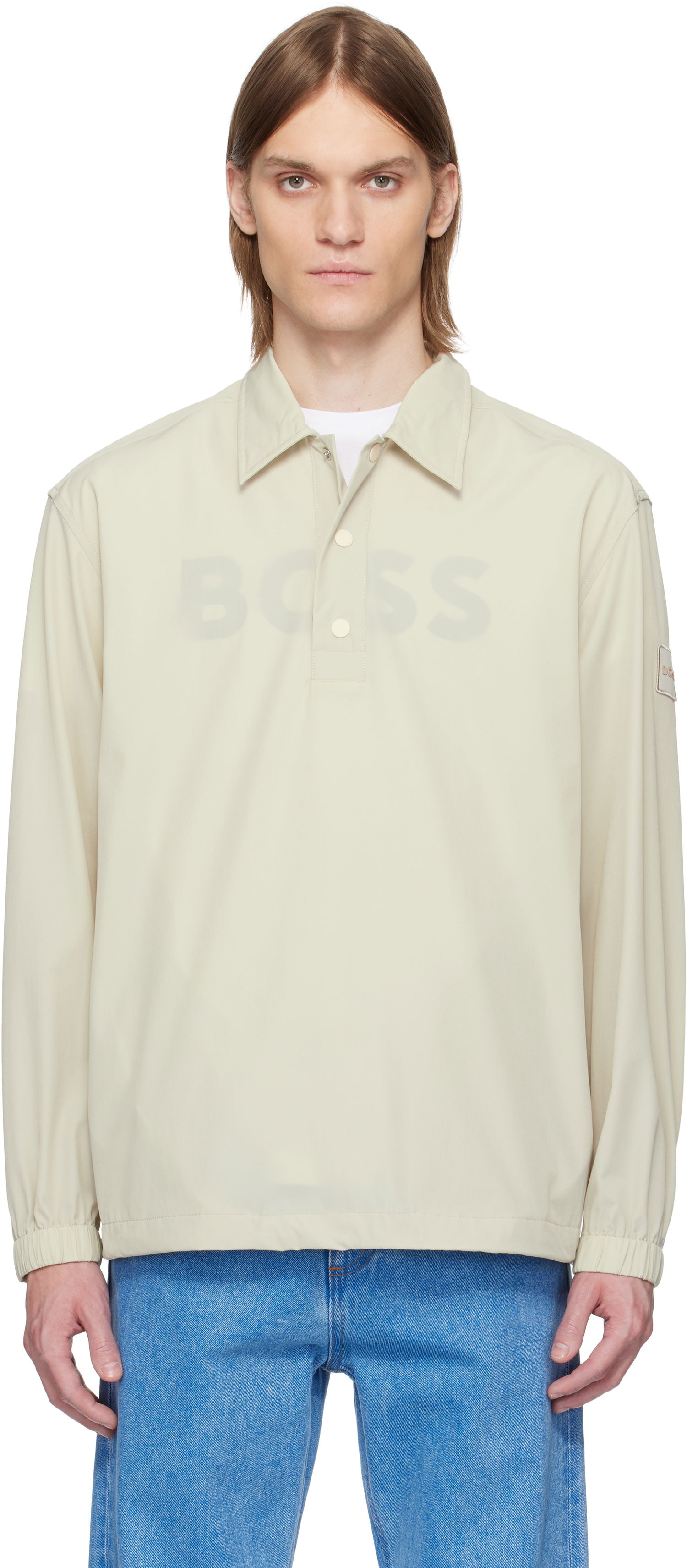 Košeľa BOSS Nylon Polo Shirt Béžová | 50538480, 0