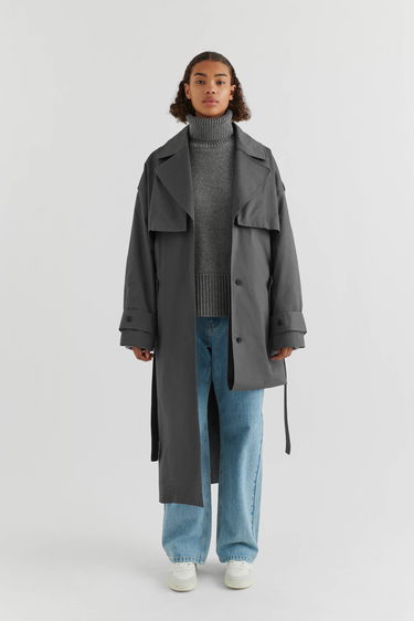 Kabáty AXEL ARIGATO Atom Trench Coat Šedá | A2107001, 4