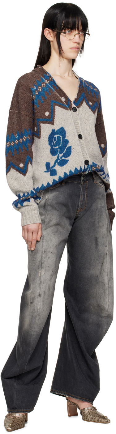Sveter Acne Studios Acne Studios Jacquard Wool Cardigan Rôznofarebný | A60577-, 4
