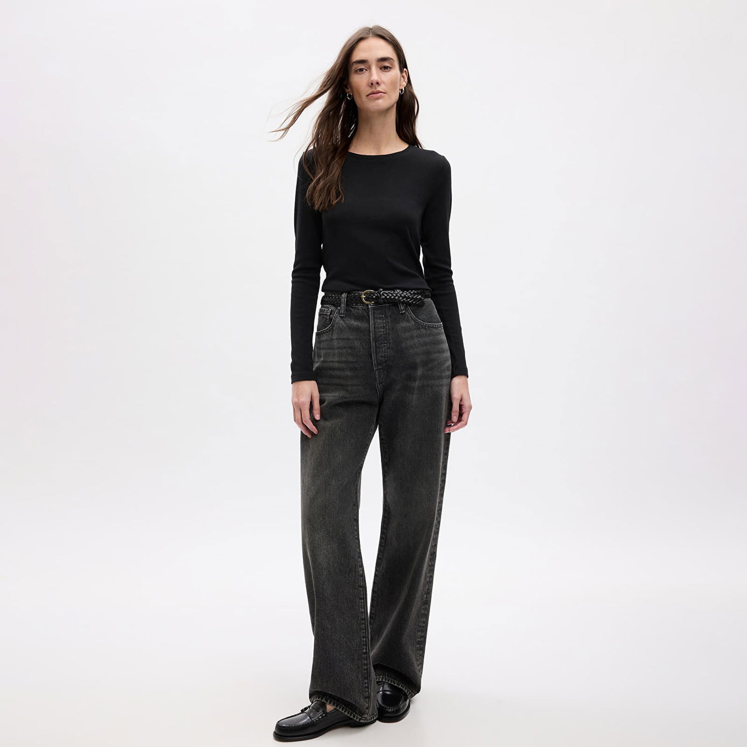 Tričko GAP T-shirt Modal Crew Black XXS Čierna | 540609-03, 0