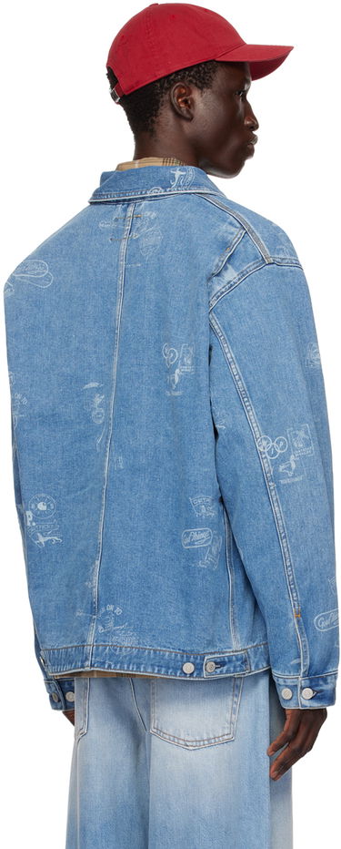 Bunda Carhartt WIP Stamp Print Denim Jacket Modrá | I033743, 2