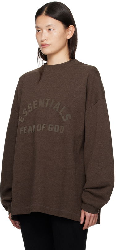 Tričko Fear of God Core Collection Heavy L/S Tee Heather Wood Hnedá | 125SU242012F, 3