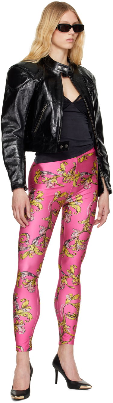 Legíny Versace Versace Jeans Couture Barocco Print Leggings Ružová | E78HAC101_EJS470, 3