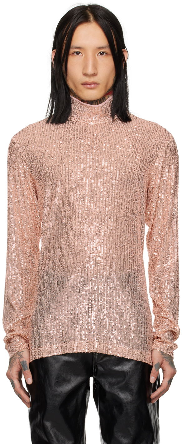 Exclusive Sequin Turtleneck Top
