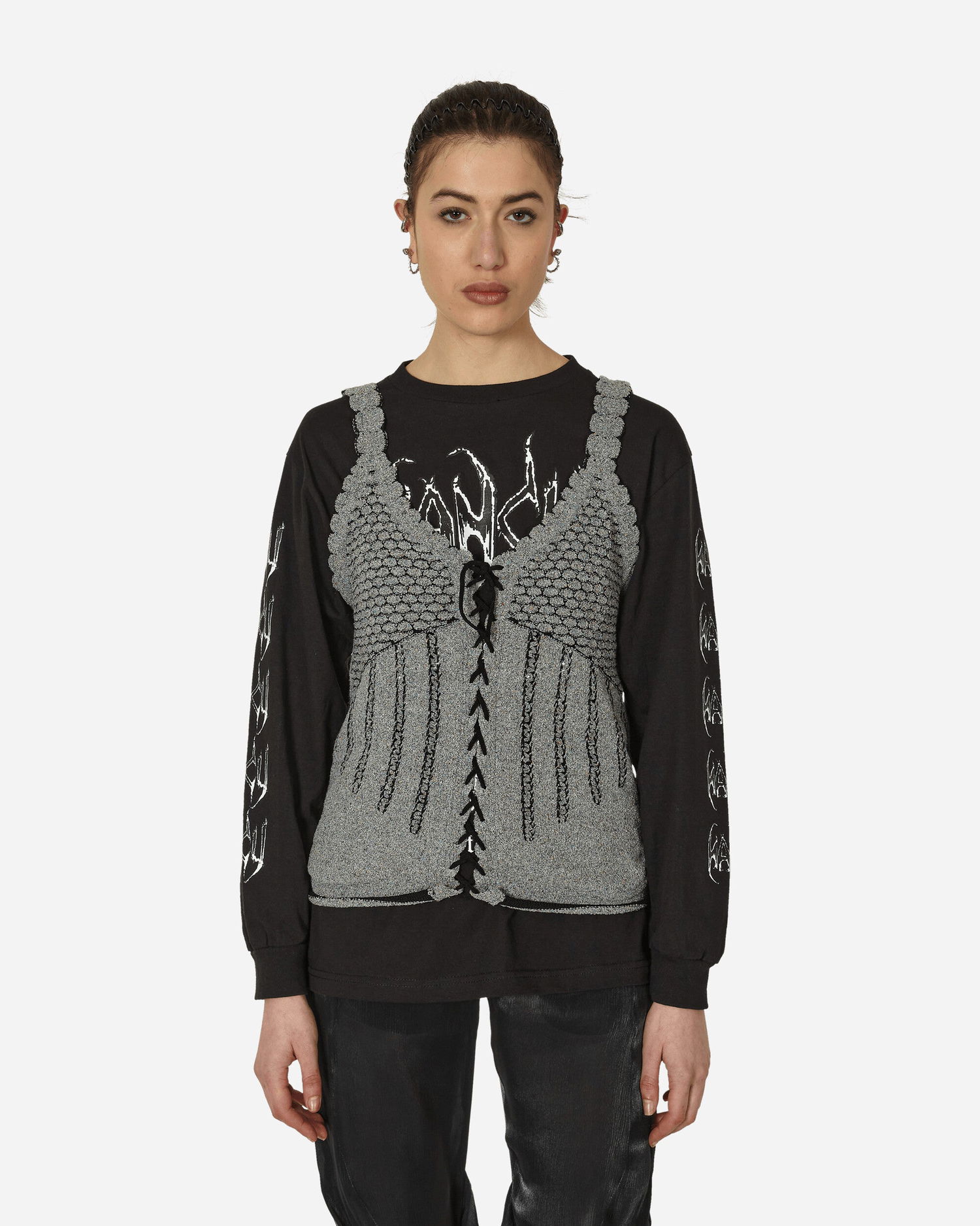 Sveter KIKO KOSTADINOV Urd Single Vest Midnight Black Šedá | KKWSS24KN01-76 001, 0