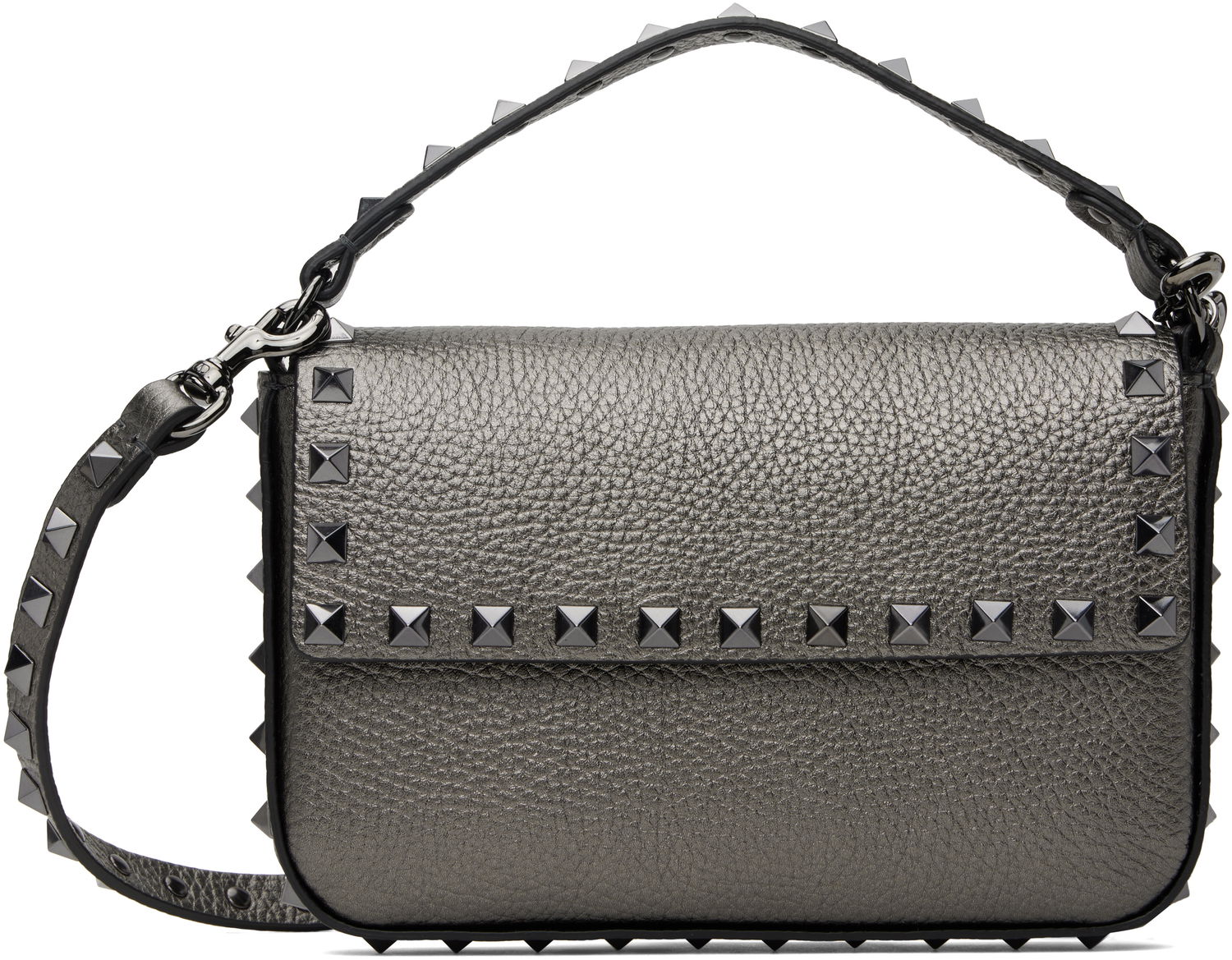 Kabelka Valentino Mini Calf Leather Studs Bag Šedá | 5W0P0W07LIF, 0