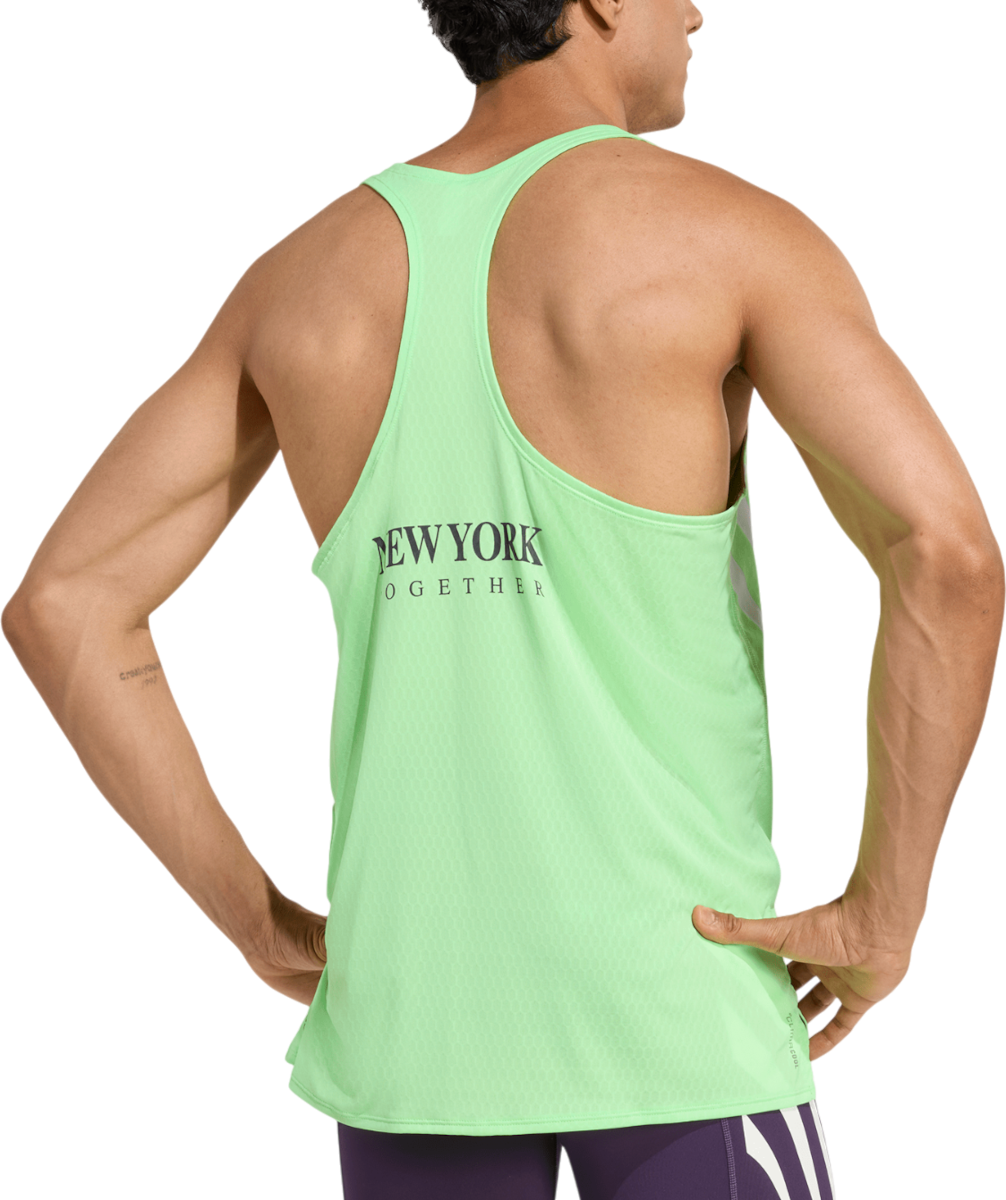 Tielko adidas Originals Adizero New York City Performance Running Tank Top Zelené | jy6999, 1