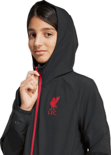Bunda adidas Performance Liverpool Tiro 25 Competition Vis Tech Travel Jacket Čierna | JZ5558, 2