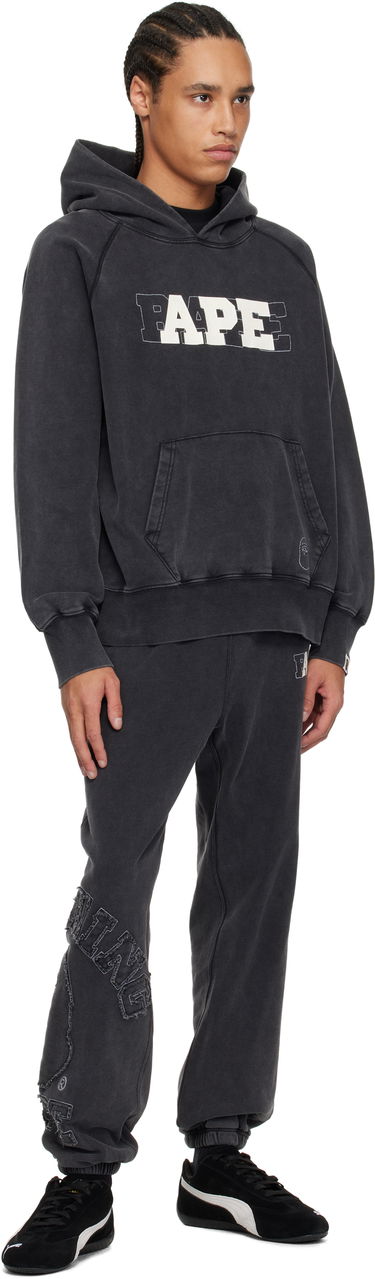 Tepláky BAPE BAPE Washed Effect College Patch Sweatpants Čierna | 001PTK801001M, 3