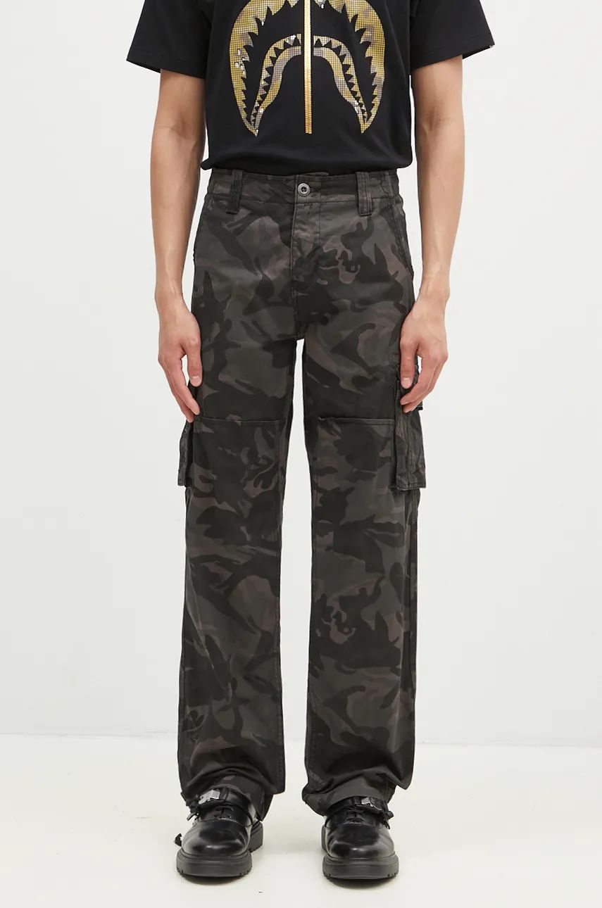 Cargo nohavice Alpha Industries Jet Camo Pants Čierna | 101212C, 0