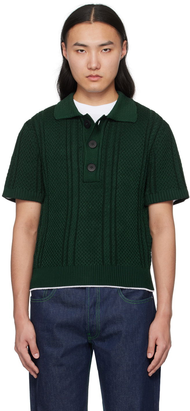 Polo tričko Jacquemus Les Sculptures 'Le polo Belo' Polo Tee Zelené | 24E245KN422-2369, 0