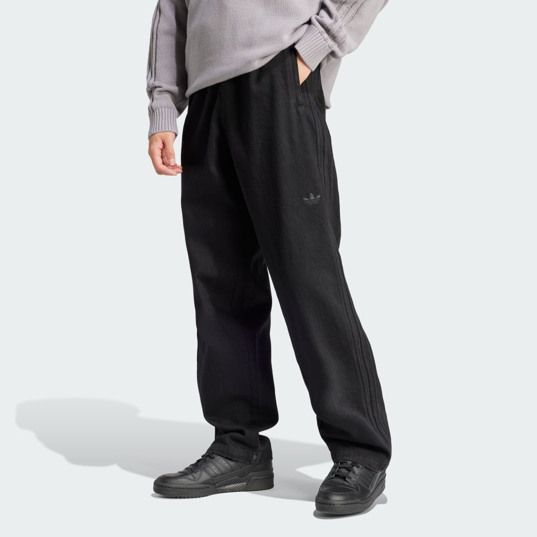Tepláky adidas Originals Premium Denim Firebird Sweatpants Čierna | IT7483, 1
