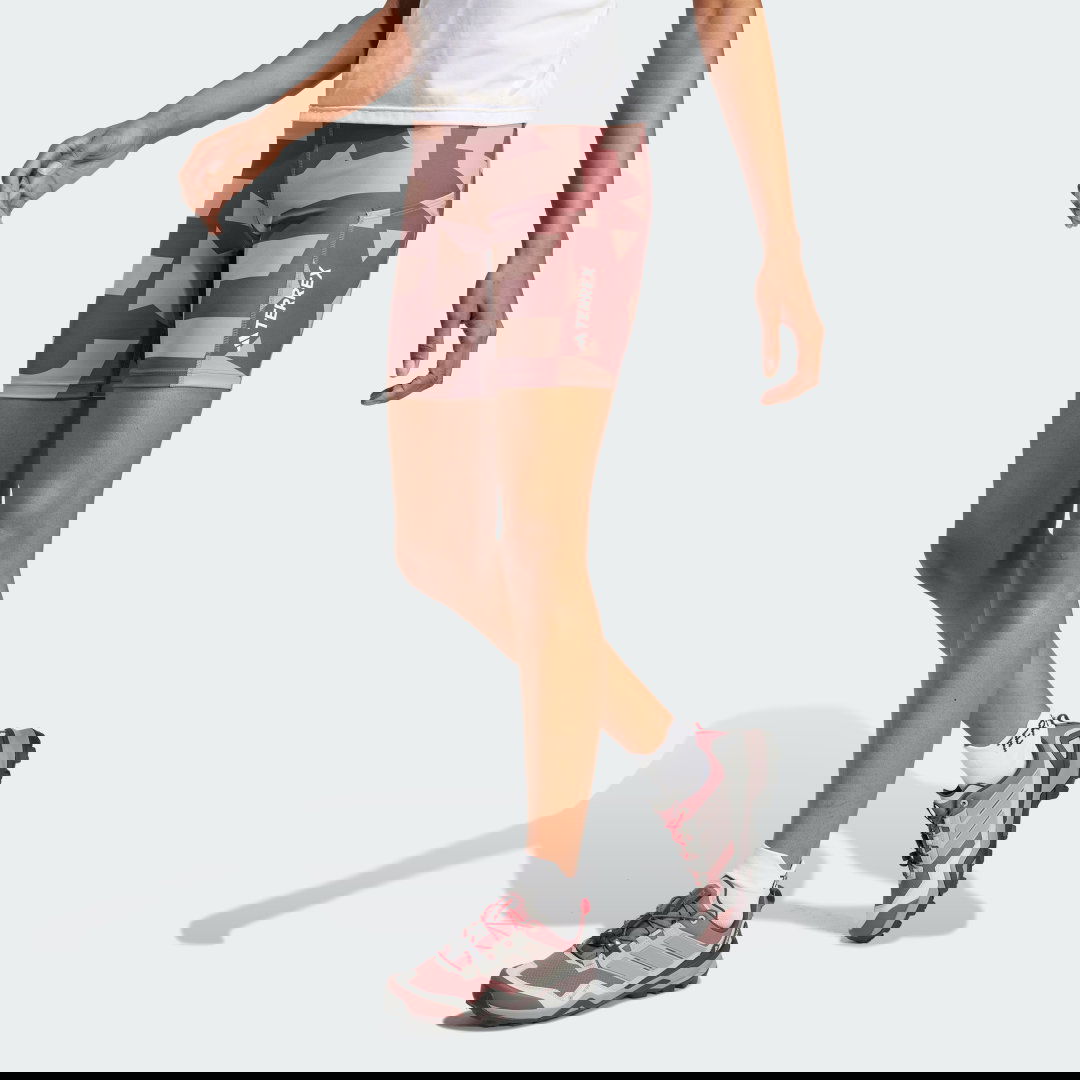 Šortky adidas Performance Terrex Multi 8-Inch Printed Tight Shorts Vínová | JF1276, 0