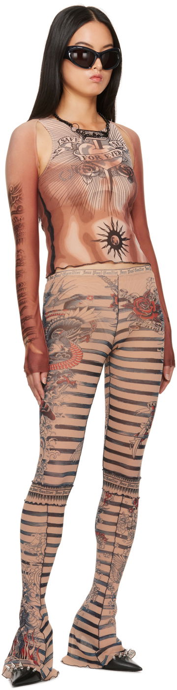 Sveter Jean Paul Gaultier Graphic Long Sleeve Top Hnedá | 23/15-F-TO105-J527-25, 3