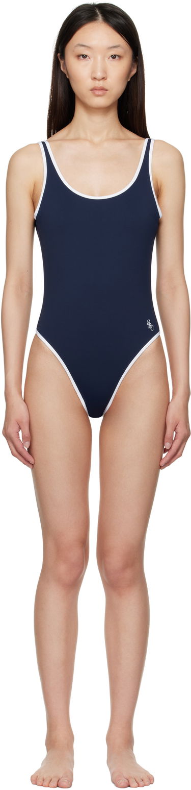 Plavky Sporty & Rich Sporty & Rich Carla One Piece Swimsuit Navy | SM017620302BL106, 0