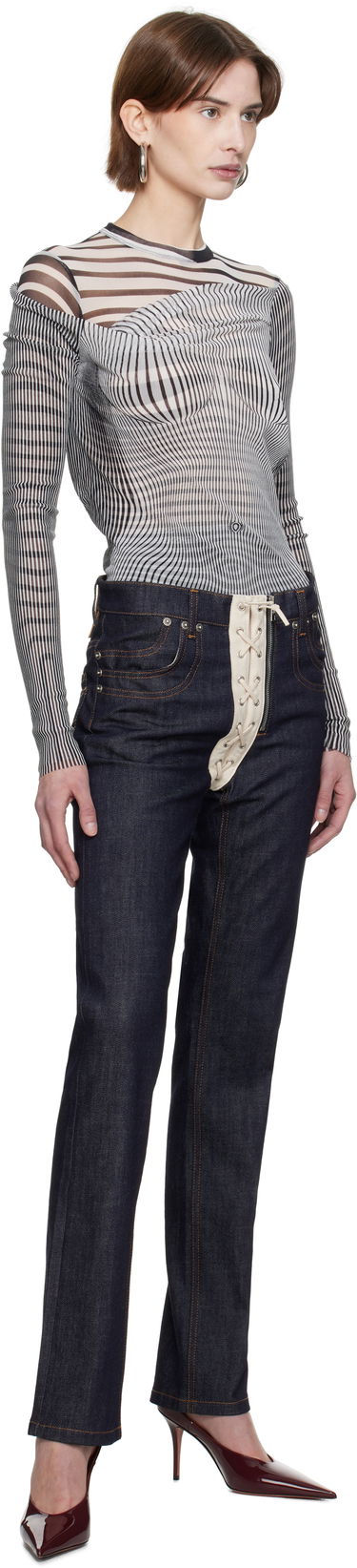 Sveter Jean Paul Gaultier Jean Paul Gaultier Draped Body Morphing Bodysuit Rôznofarebný | 25/33-F-BD061-T578-0100, 4