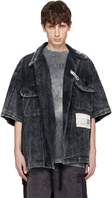 Bunda Maison MIHARA YASUHIRO MIHARA YASUHIRO Amateur Sewn Like Corduroy Short-Sleeve Shirt Šedá | A14SH084, 0