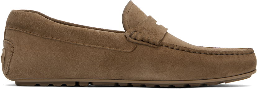Tenisky a topánky BOSS BOSS Suede Loafers Hnedá | 50541750