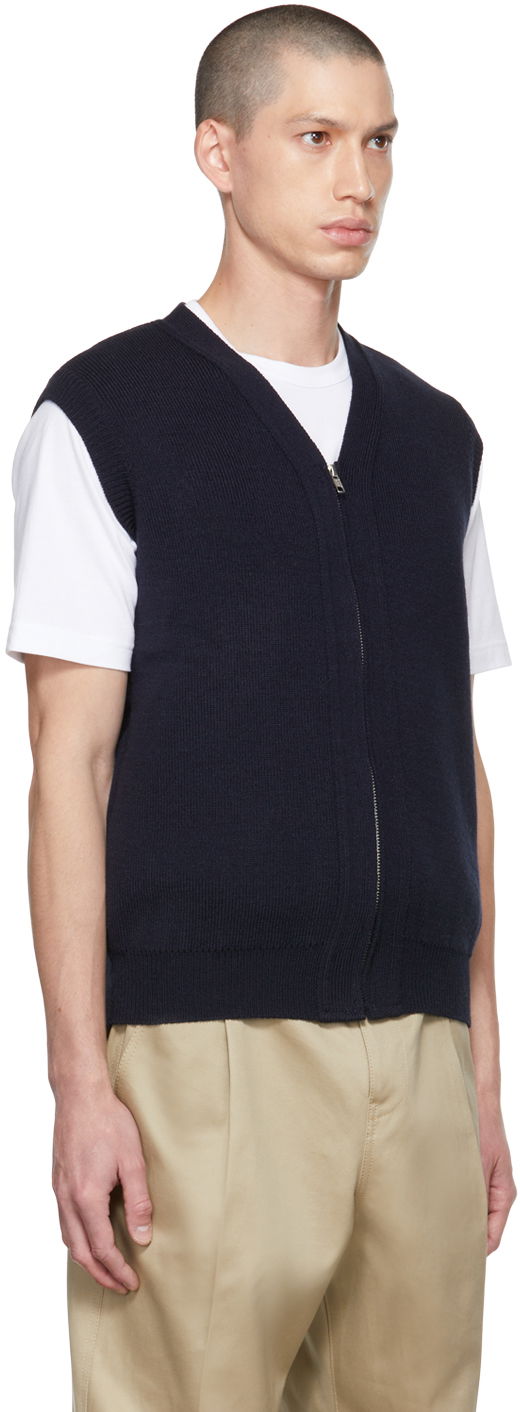 Vesta Comme des Garçons Lochaven of Scotland Edition Zip Vest Navy | DH-N506-051, 1