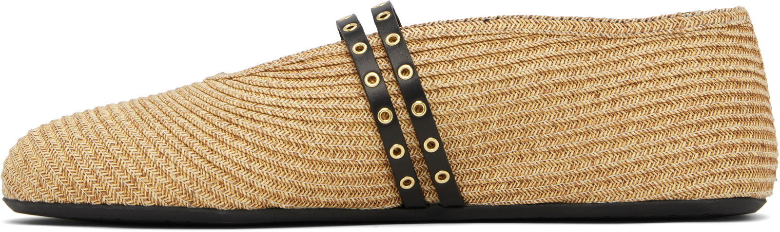 ALAÏA Paper Straw Ballerina Flats