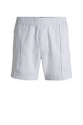 Vertical Stripe Cotton-Blend Shorts