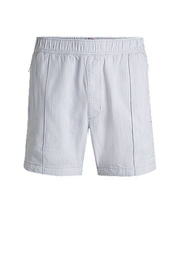 Šortky BOSS Vertical Stripe Cotton-Blend Shorts Šedá | 50534630, 0