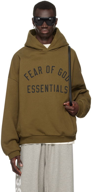Mikina Fear of God Essentials Printed Logo Hoodie Zelené | 192BT246254F, 0