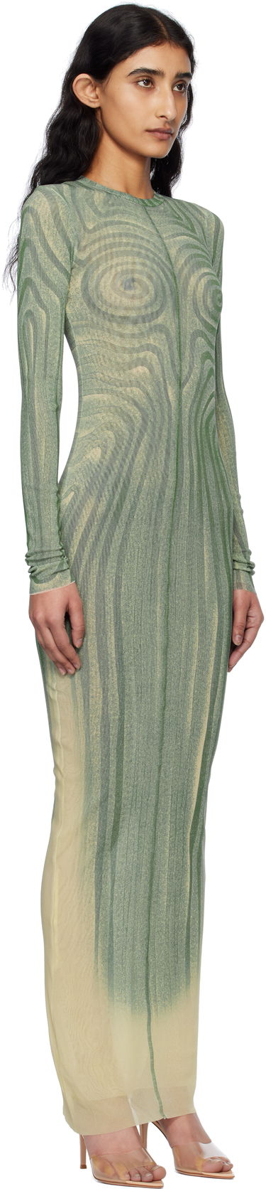 Šaty Jean Paul Gaultier Jean Paul Gaultier 'The Long Spirale' Maxi Dress Zelené | 25/34-F-RO390-T587-0351, 1