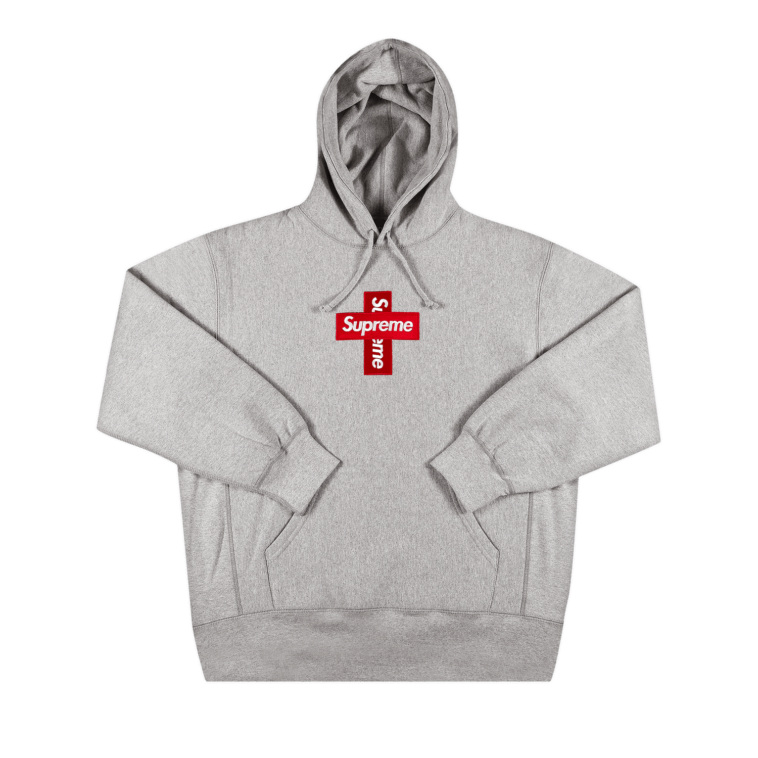 Mikina Supreme Cross Box Logo Hooded Sweatshirt Šedá | FW20SW70 HEATHER GREY, 0