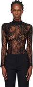 Balmain Long-Sleeved Lace Bodysuit