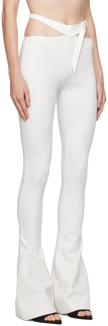 Nohavice The Attico Attico Pin-Buckle Flare Pants Biela | 241WCP166 RY02, 1