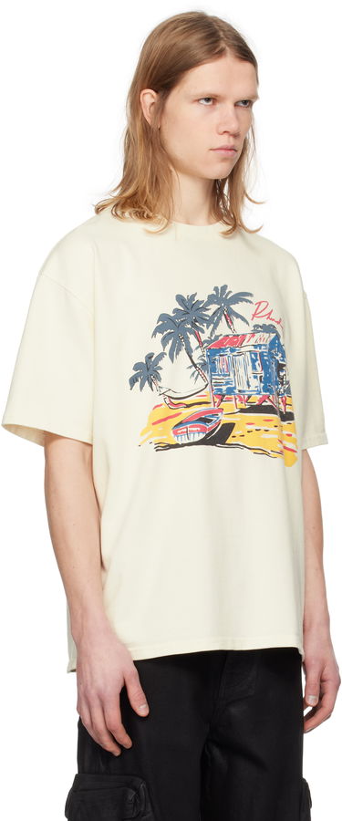 Tričko Rhude Rhude Beach-Side T-Shirt Béžová | RHPS25TT11012, 1