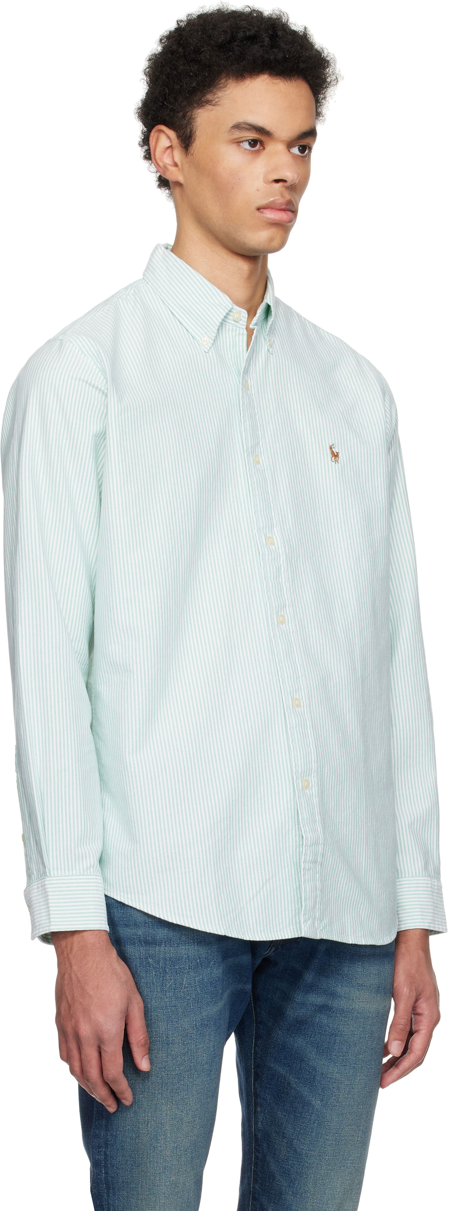 Košeľa Polo by Ralph Lauren Ralph Lauren Classic Fit Striped Oxford Shirt Zelené | 710942746004, 1