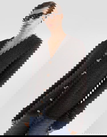 Sveter Dolce & Gabbana Virgin Wool V-Neck Textured Cardigan with Decorative Buttons 44 Hnedá | GXVGCZJGMCKS9NER, 3