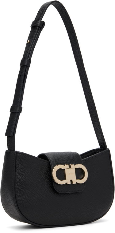Kabelka FERRAGAMO Salvatore Ferragamo Double Gancini Mini Bag Čierna | 785940, 1