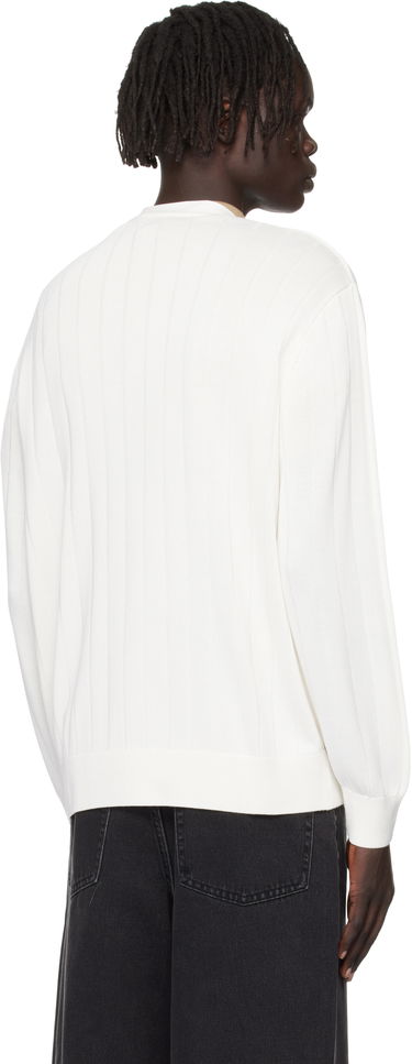 Sveter Lacoste Fluid Rib Knit Cardigan Biela | AH5338_70V, 2