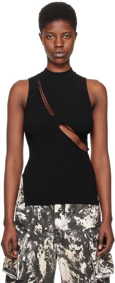 Tielko The Attico Attico Cutout Sleeveless Tank Top Čierna | 242WCT248 KV001, 0