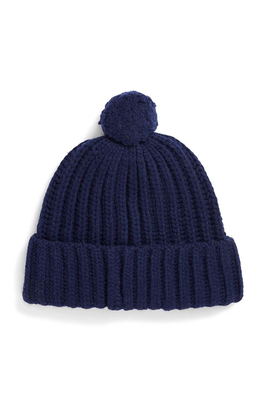 Kulicha Polo by Ralph Lauren Embroidered Logo Wool Beanie Navy | 455931876, 1