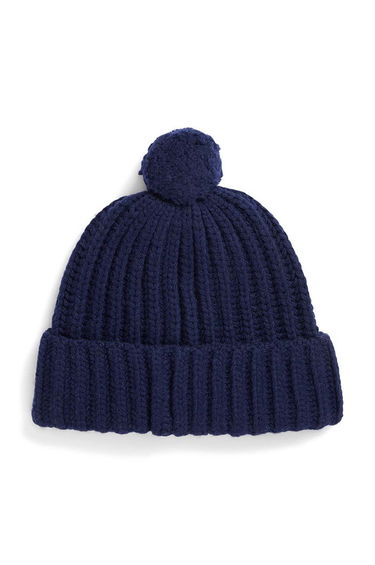 Kulicha Polo by Ralph Lauren Embroidered Logo Wool Beanie Navy | 455931876, 1
