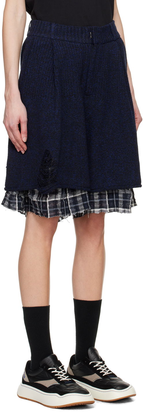 Layered Knit Shorts