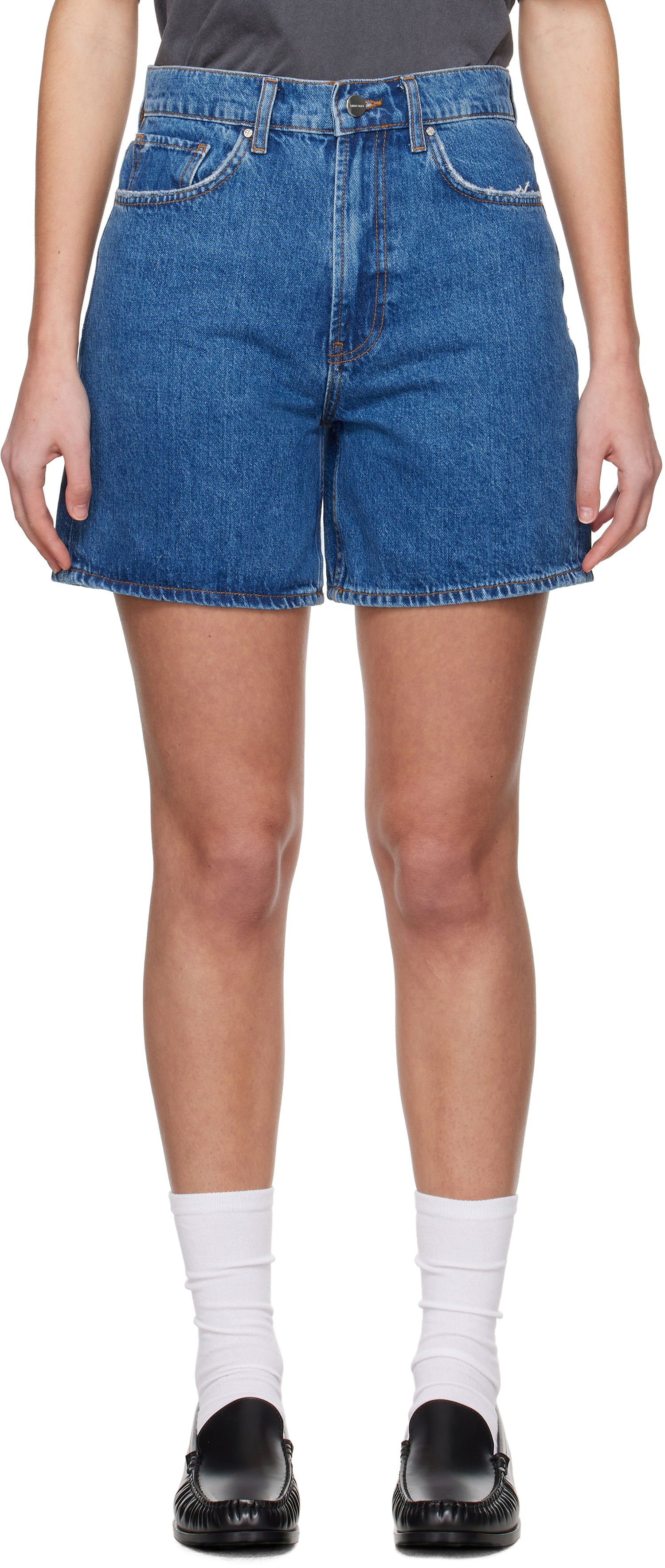 Šortky Anine Bing ANINE BING Kat Denim Shorts Modrá | A-05-10677-WHD6, 0