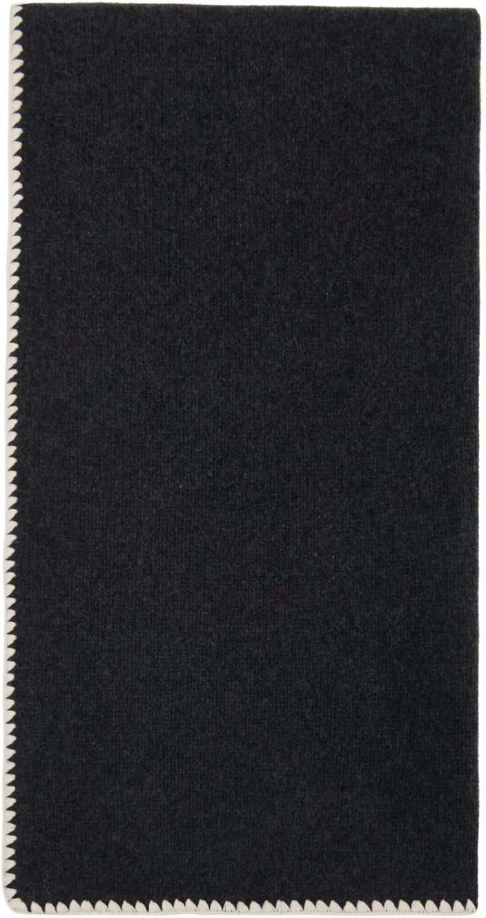 Šál TOTEME TOTEME Embroidered Wool Cashmere Scarf Čierna | 241-WSC1233-YA0004, 0