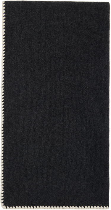 Šál TOTEME TOTEME Embroidered Wool Cashmere Scarf Čierna | 241-WSC1233-YA0004, 0