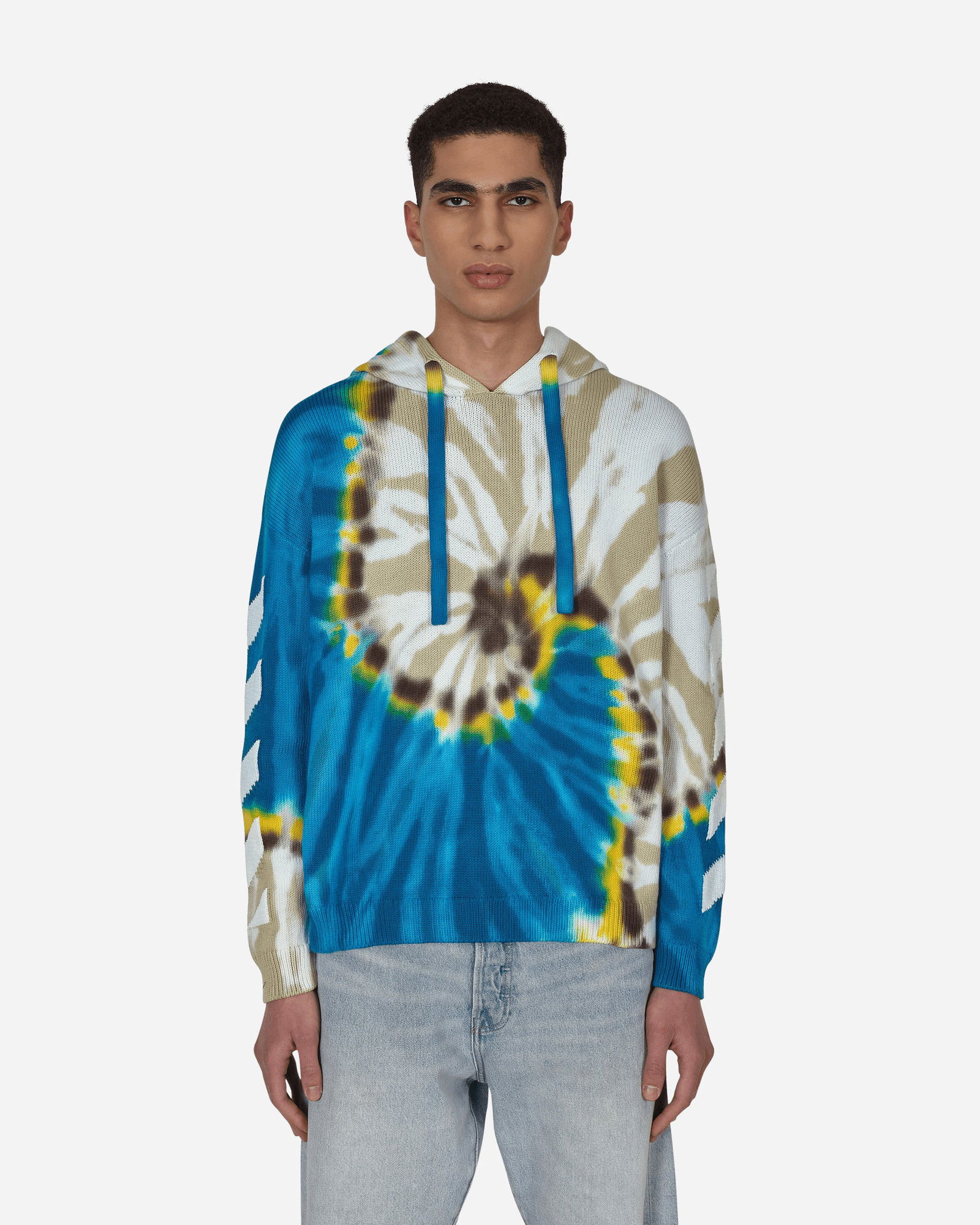 Diag Tie Dye Knit Hoodie