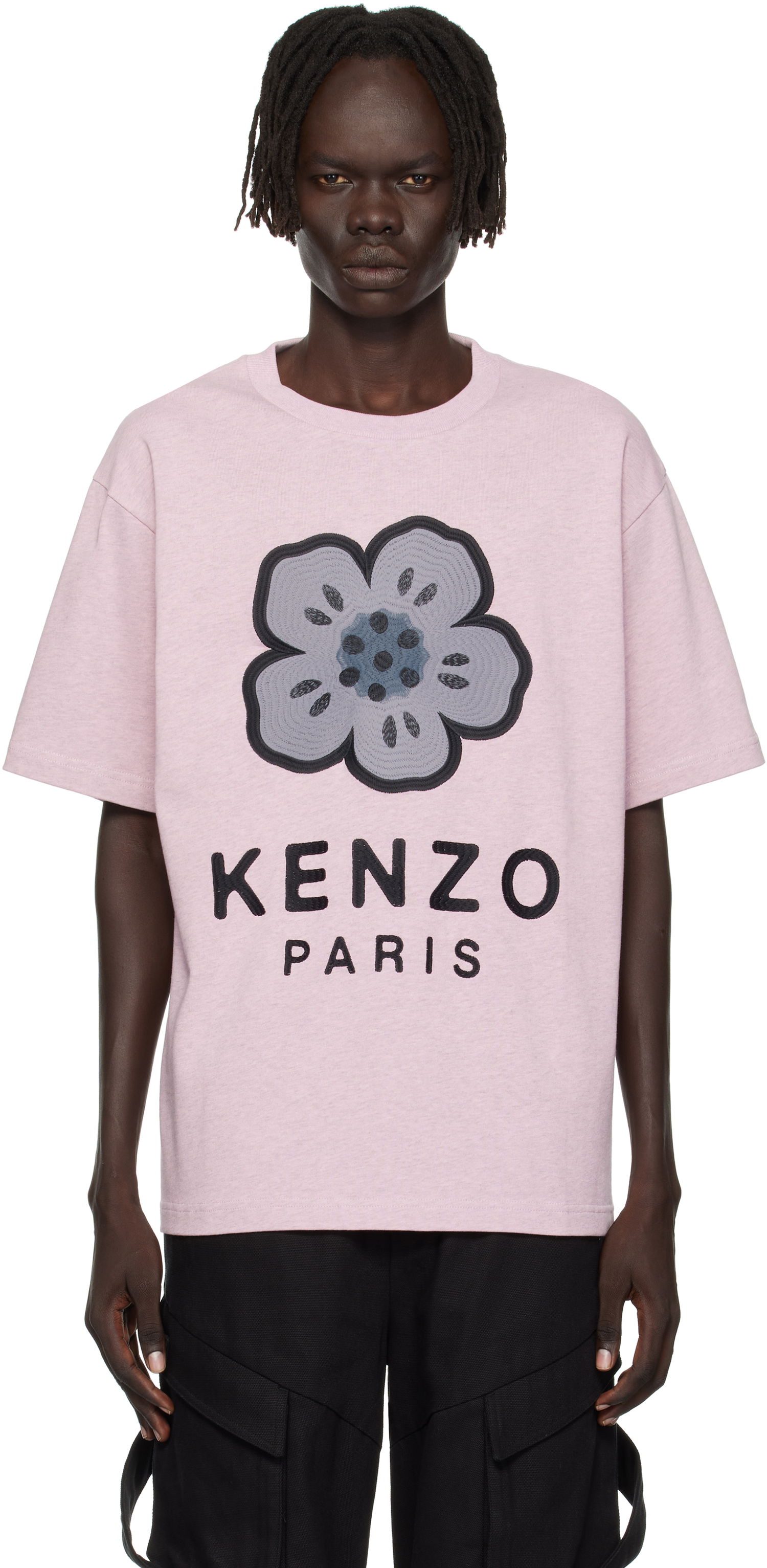 Tričko KENZO Kenzo Paris 'Boke Flower' Embroidered Oversized T-Shirt Ružová | FF65TS4574SI, 0