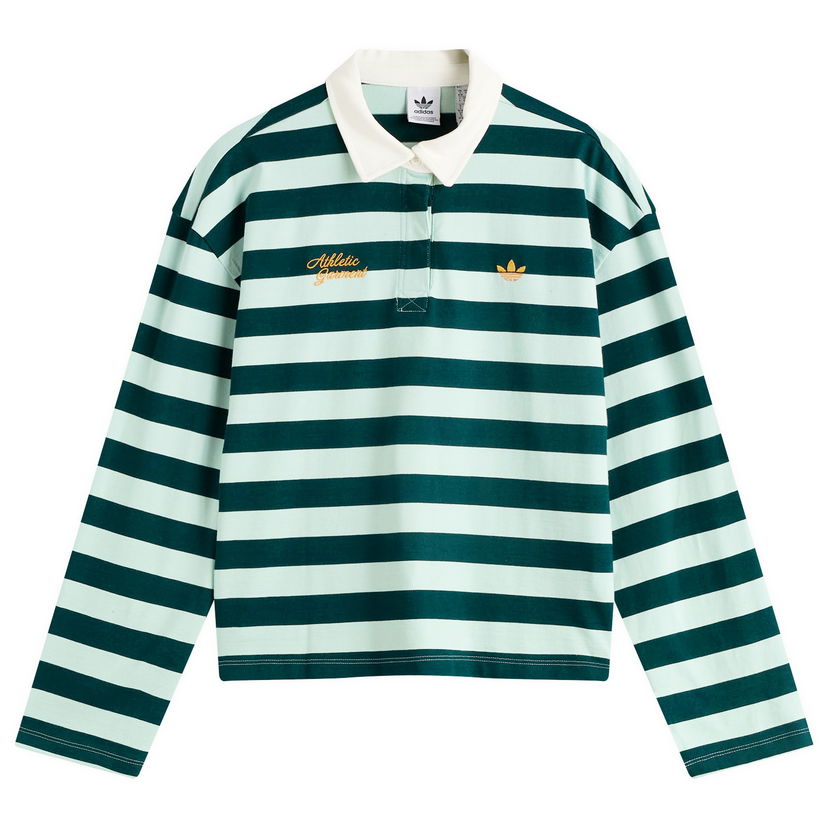Polo tričko adidas Originals Women's Long Sleeve Graphic Polo Zelené | KF2326