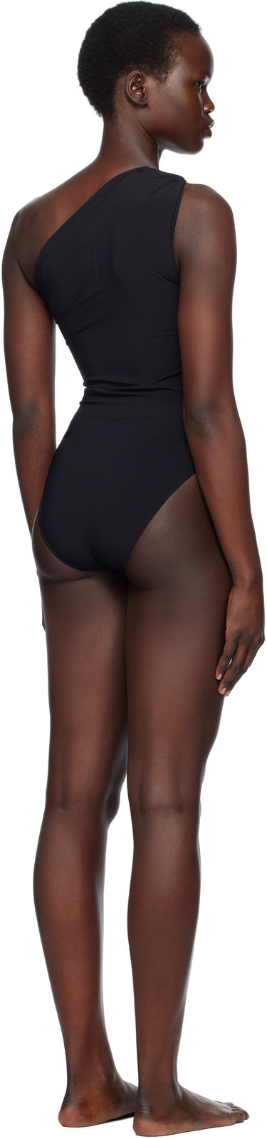 Plavky Rick Owens Rick Owens Hollywood Hydra One-Shoulder Swimsuit Čierna | RP01E7096 NS, 2