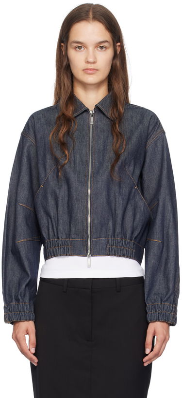 Bomber bunda Helmut Lang Helmut Lang Cropped Denim Jacket Modrá | O06DW102, 0