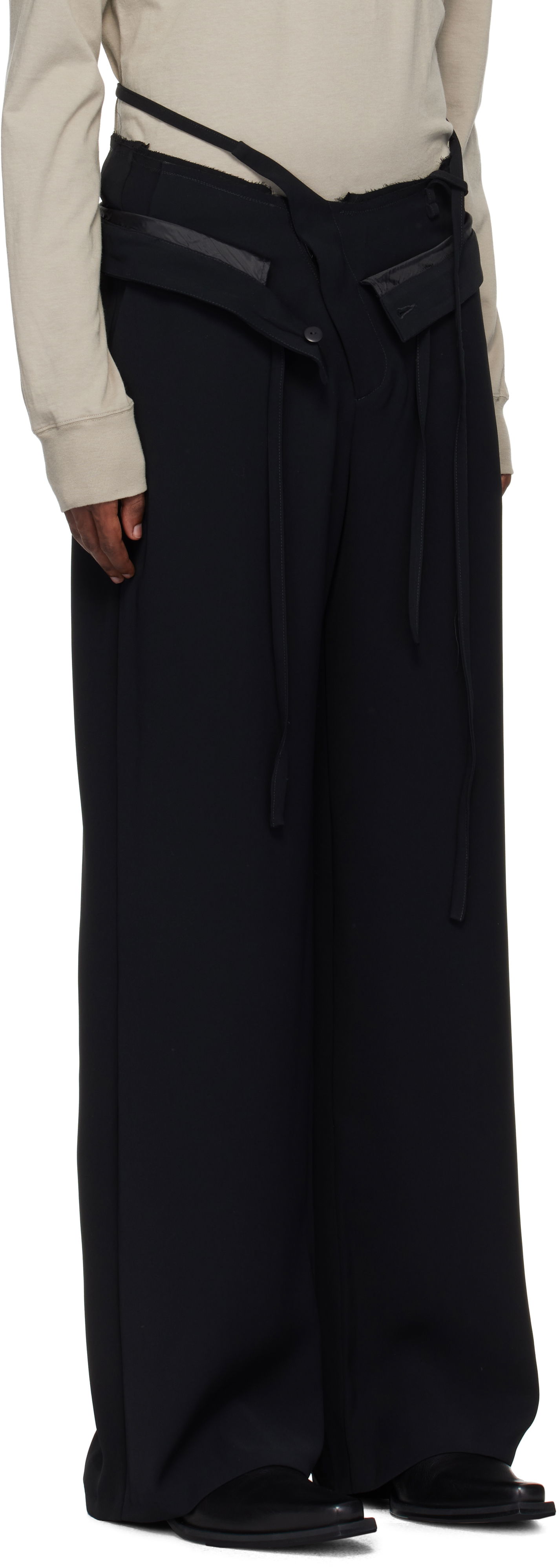 Nohavice Ottolinger Ottolinger Double Fold Suit Trousers Čierna | 1230801921, 1